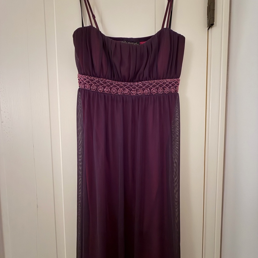 City Triangles Purple Mini Dress with Pink Accents